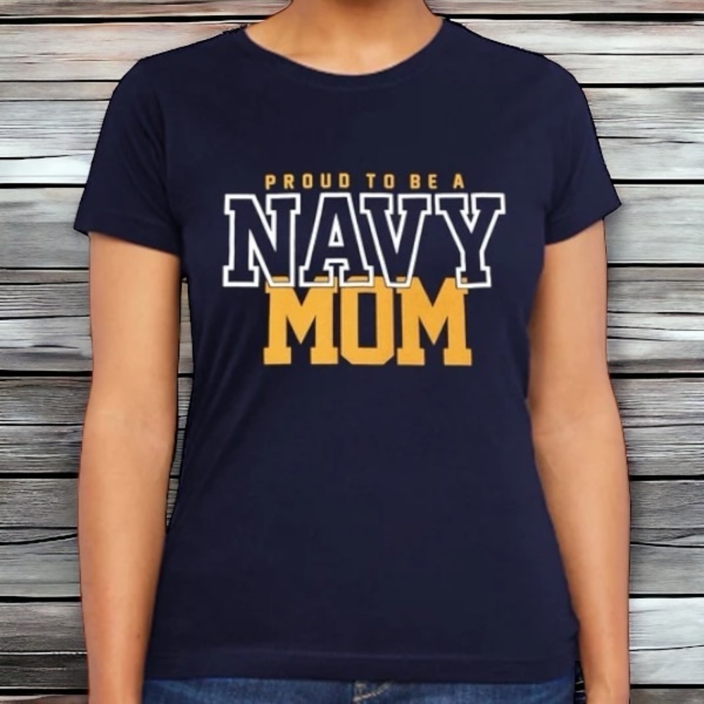 Bella Canvas Proud Navy Mom Tee 2XL NWOT